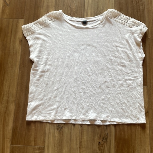 Ann Taylor Cutout Pure Linen Tee - Picture 5 of 10